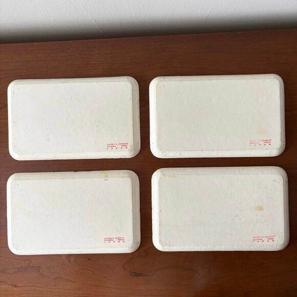 VTG Alfred E. Knobler Alcohol Proof Japan Trinket Snack Trays | Set of 4 - Picture 8 of 10